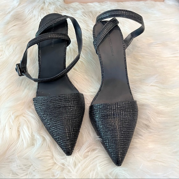 Alexander Wang Size 40 Textured Ankle Strap “Lovisa” Black Pumps (FLAWED) - Picture 6 of 16